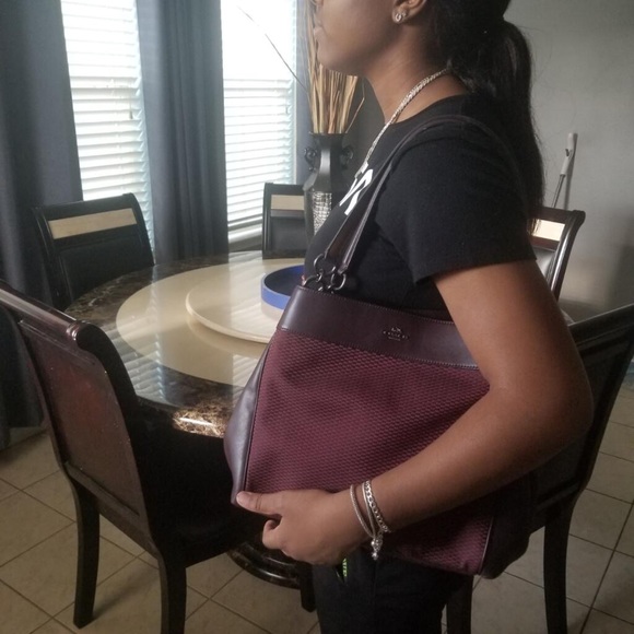 COACH LEXY SHOULDER BAG IN LEGACY JACQUARD PURSE - Picture 10 of 10